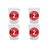 Lot de 4 verres piste rouge Val d'Isère