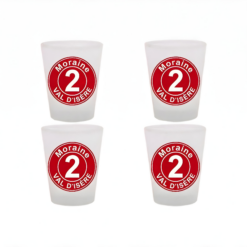 Lot de 4 verres piste rouge Val d'Isère