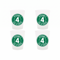 Lot de 4 verres piste verte Val d'Isère