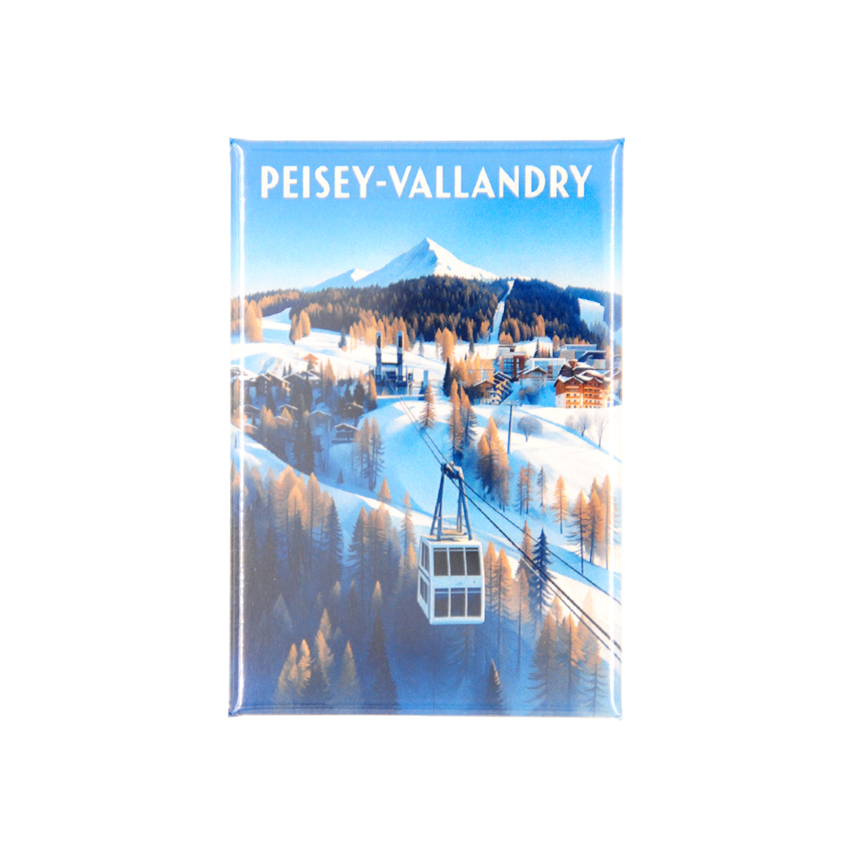 Magnet dessin Peisey-Vallandry et son téléphérique
