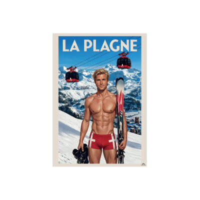 Affiche homme maillot La Plagne