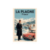 Affiche homme vintage La Plagne