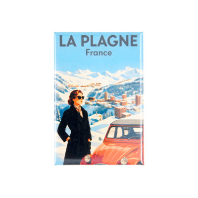 Magnet femme vintage La Plagne