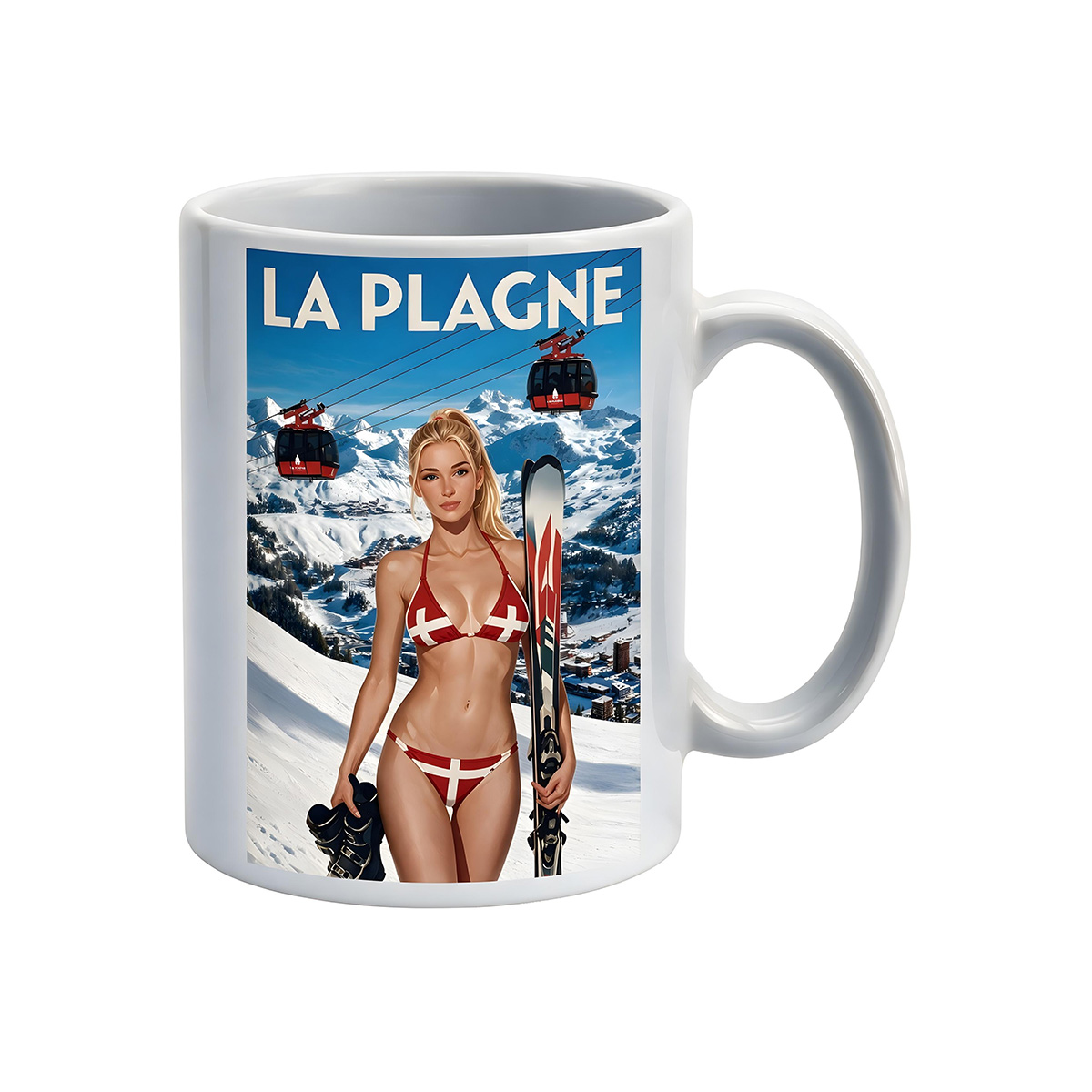 Mug dessin femme bikini La Plagne
