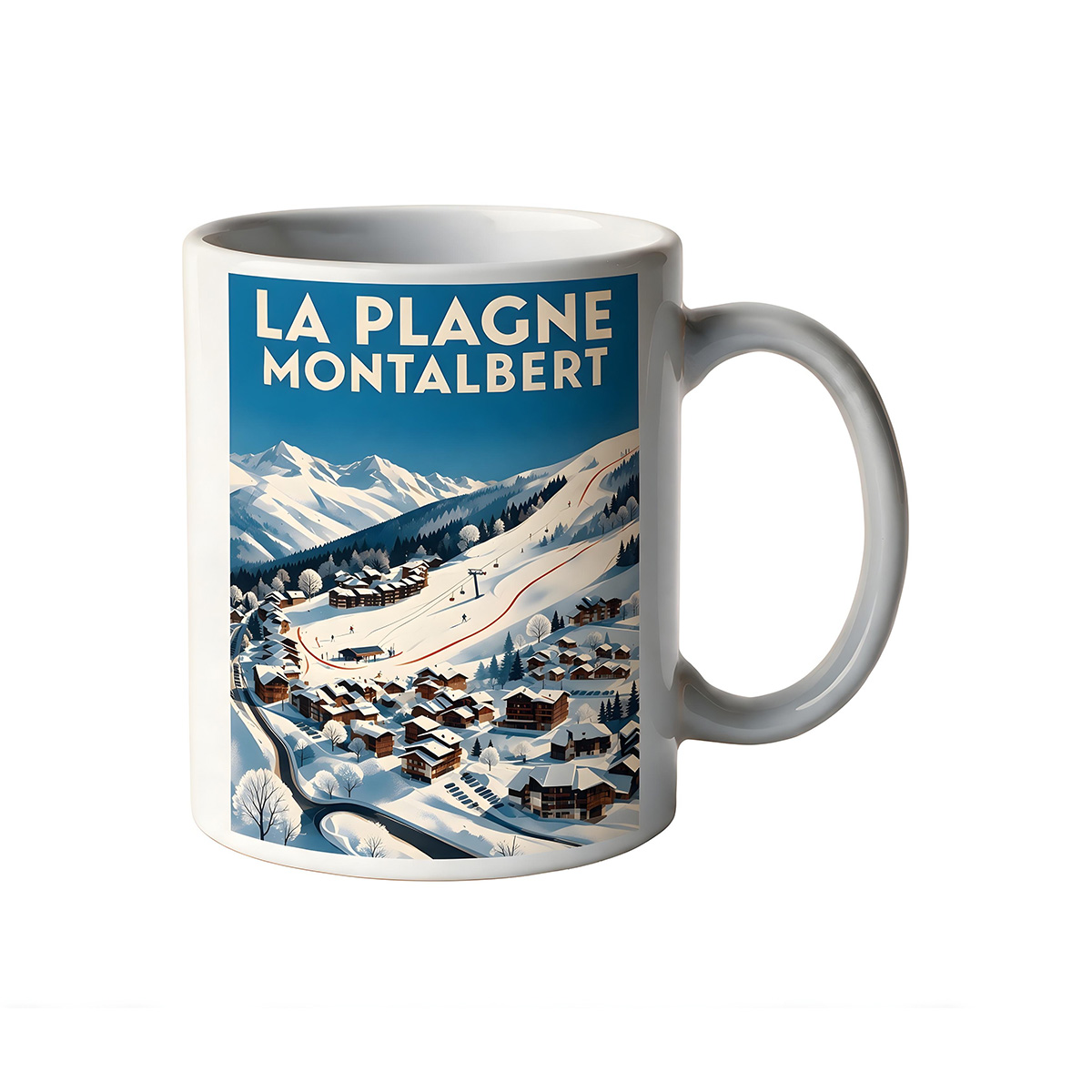Mug dessin La Plagne Montalbert