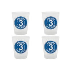 Lot de 4 verres piste bleu La Plagne