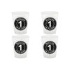 Lot de 4 verres piste noir La Plagne
