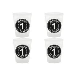 Lot de 4 verres piste noir La Plagne