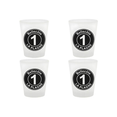Lot de 4 verres piste noir La Plagne
