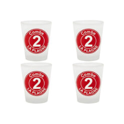 Lot de 4 verres piste rouge La Plagne