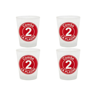 Lot de 4 verres piste rouge La Plagne